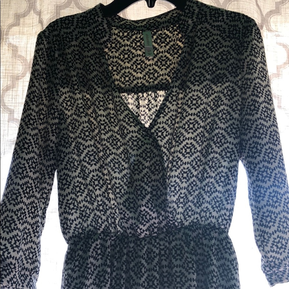 Black and cream dress